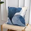 Federa Cuscino Astratta Pianta Rosa e Blu Camera da Letto Soggiorno Divano Decorazione Casa Poliestere Copricuscino con Cerniera