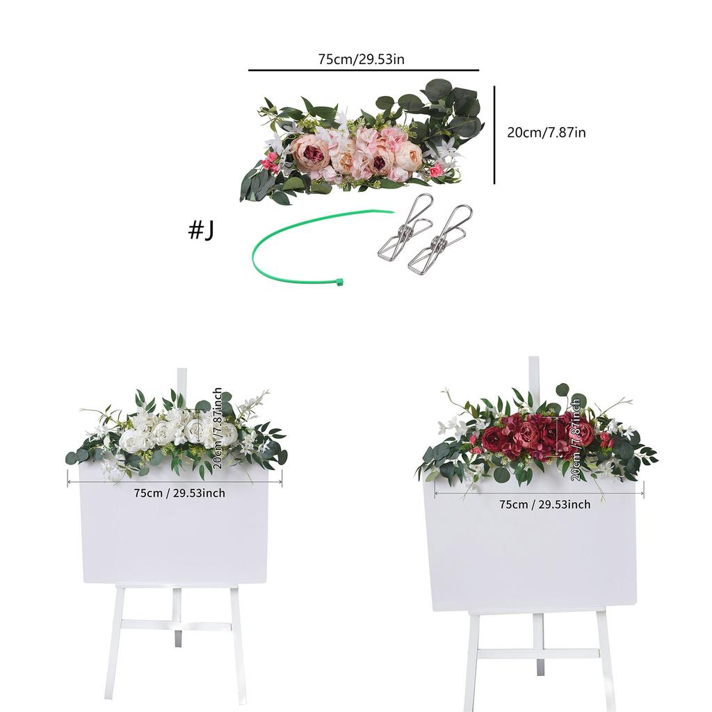 Artificial Flower Swag Wedding Arch Decoration for Wedding Reception Backdrops Wedding Ceremony Sign Flower Decoration