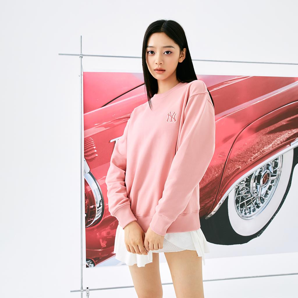 New MLB MONOGRAM Collection New York Yankees 24FW Early Autumn Sweatshirt Unisex Pink 3AMTM0444-50PKM