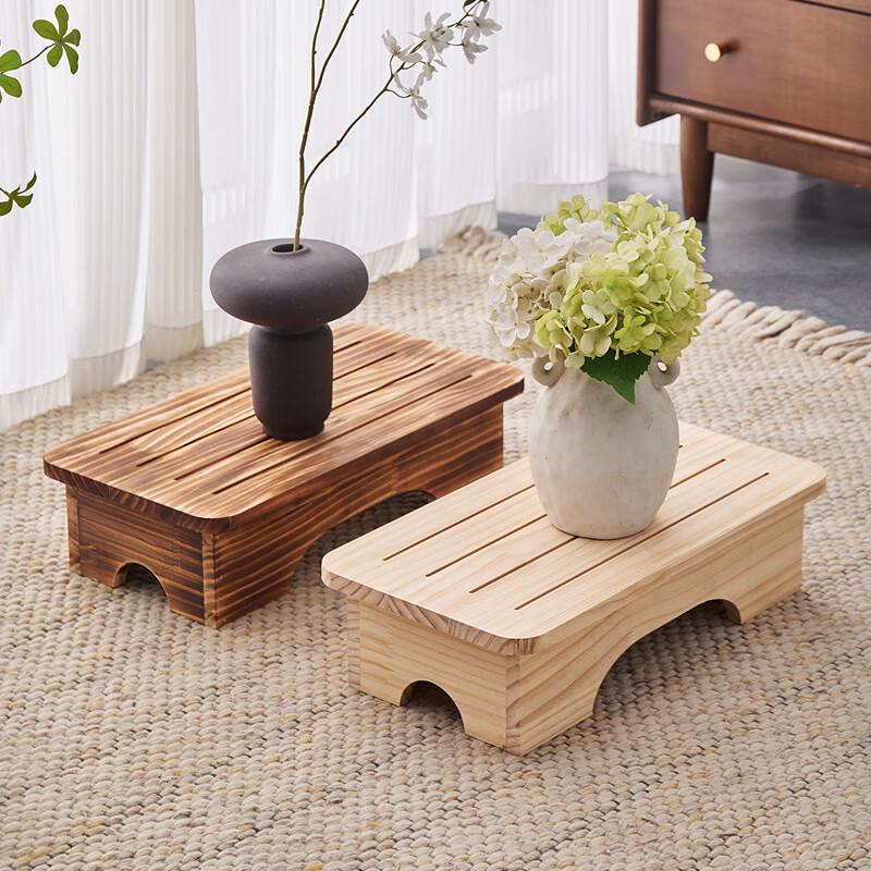 Solid Wood Footrest Stool