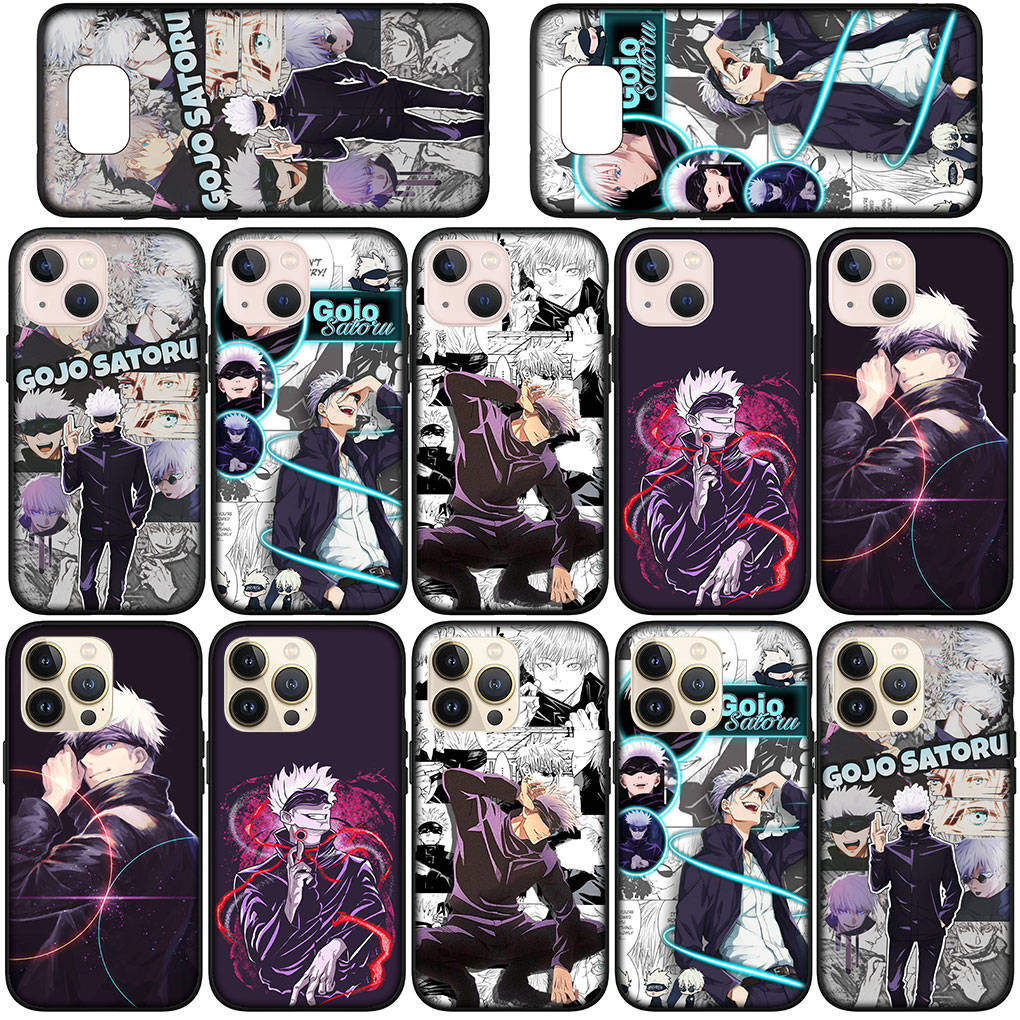 for Samsung Galaxy S24 S23 iPhone 16 15 14 Xiaomi Redmi Note 13 12 11 10 Plus 9 Pro Max X XR Phone Case Comics Jujutsu Kaisen Gojo Satoru OPPO Huawei