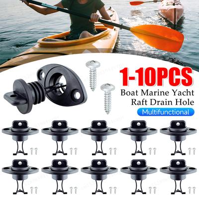1-10PCS Boat Marine Yacht Raft Drain Hole Bung Plug Yacht Raft Kayak Screw Sealing Plugs Marine Boat Oval Garboard Drain Plugs