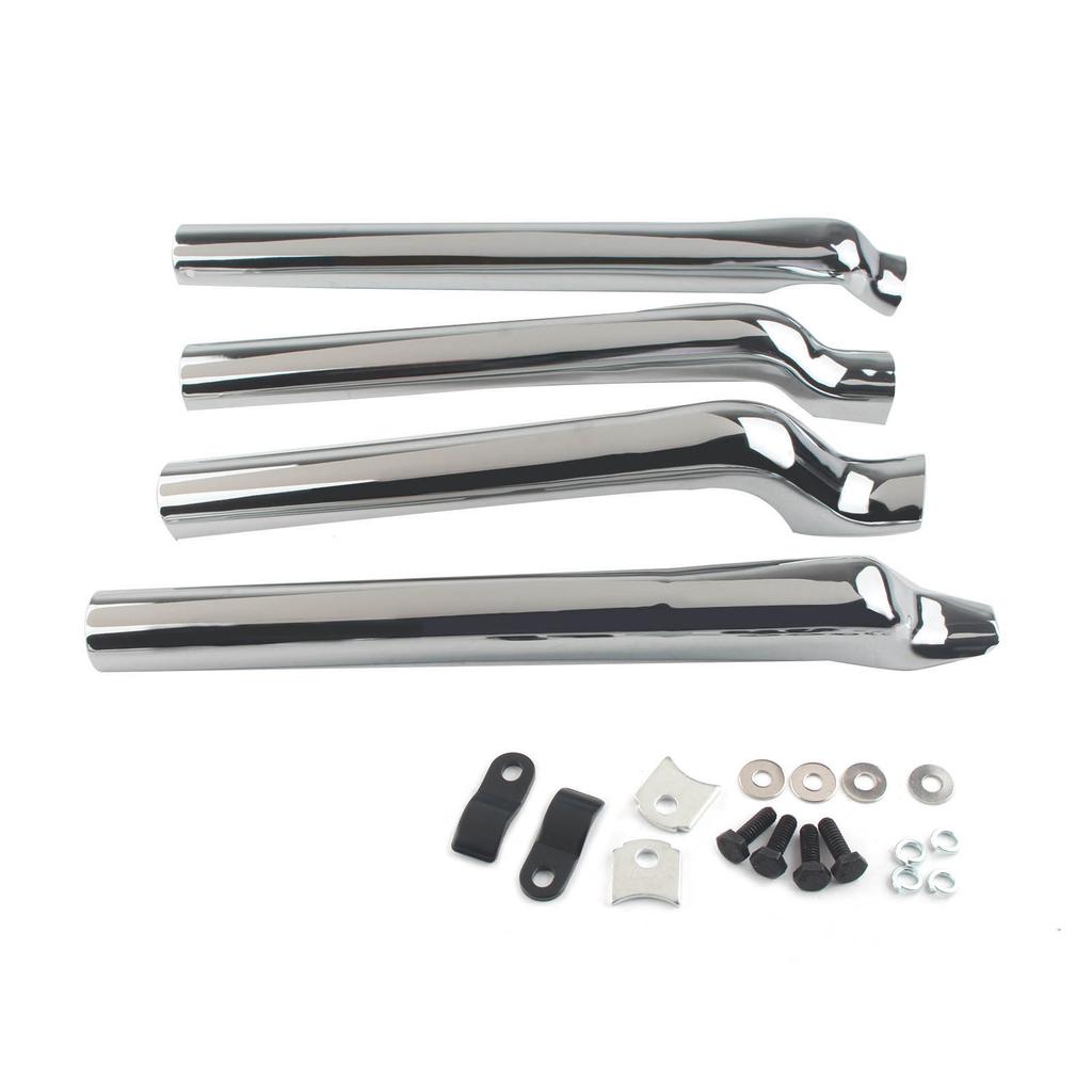 For Harley-Davidson Softail Heritage Classic EFI FLSTCI Custom EFI FXSTC Black Chrome Motorcycle Rear Swingarm Tube Covers