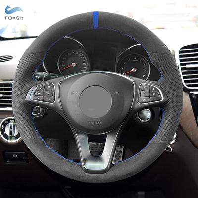 Car Steering Wheel Suede Leather Cover For Mercedes Benz W205 W213 W166 W176 W246 C117 C218 X218 X156 X166 X253 C253 W447