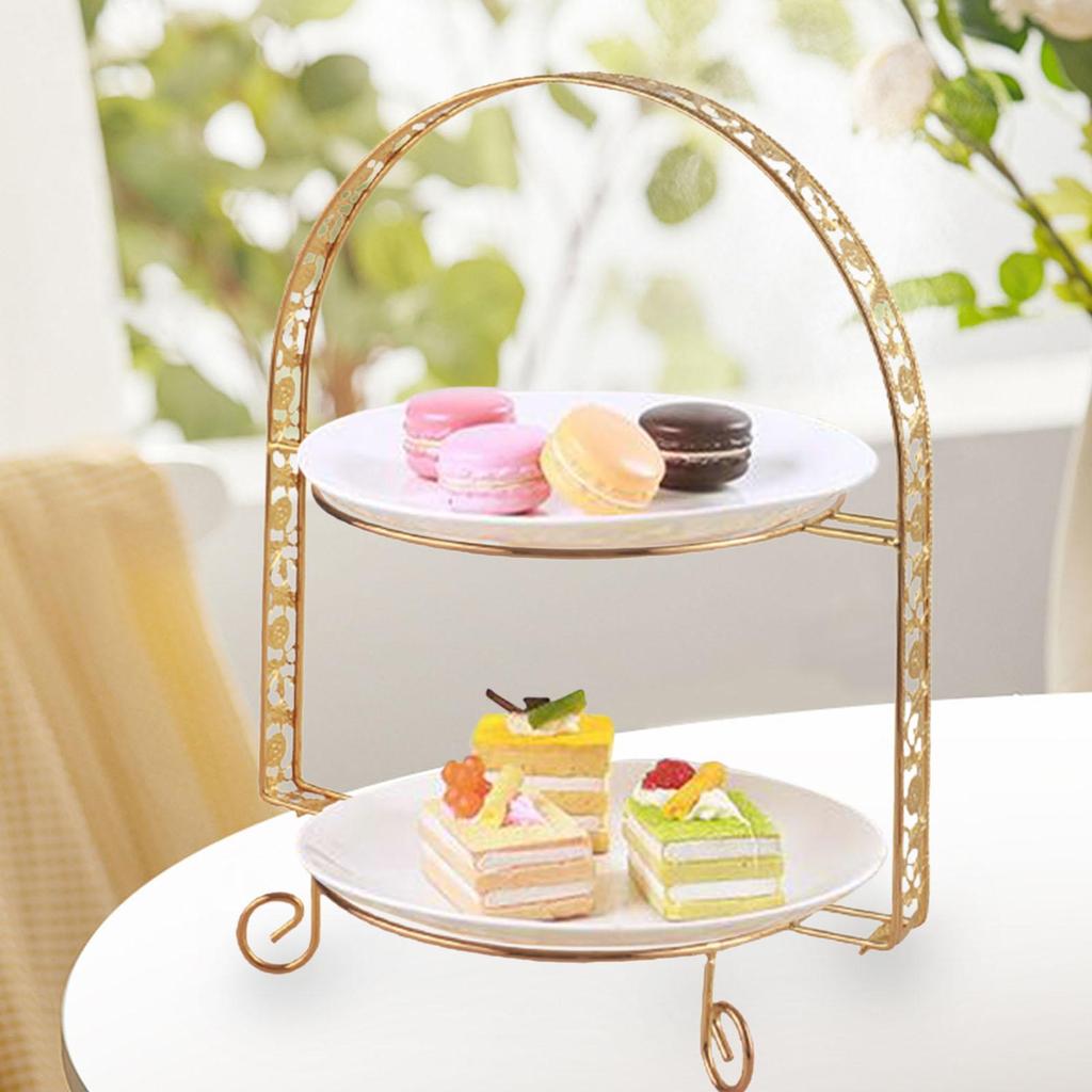 Metal Cake Stand without Plate Dessert Decorative Cupcake Dish for Parties