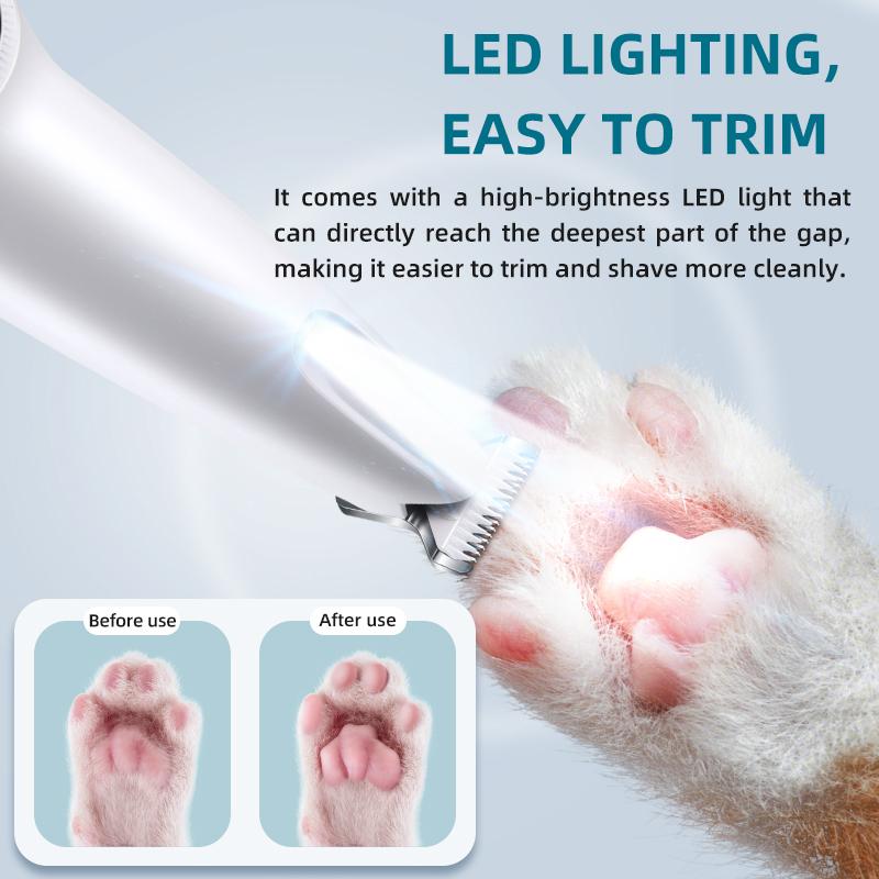 2 In 1 Electric Dog Nail Grinder & Partial Hair Trimmer for Dog Nail Grinders Pet Quiet Cat Paws Nail Grooming Trimmer Tools