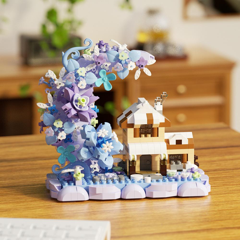 U Fun Four Seasons Treehouse Windmill Micro Building Blocks Toy