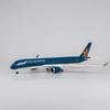 Resin Miniature 1/142 Scale Airplane Model 47CM A350 Vietnam Airlines Model Plane W Light and Wheel Landing Gear Home Decor