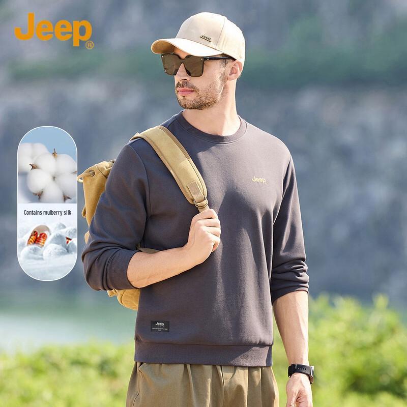 Jeep Men's Crewneck Long Sleeve Casual Sweatshirt