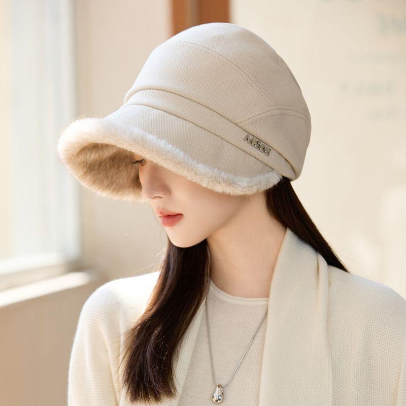 Fashion Winter Hat Women's Fleece Warm Cap Ear Protector Cold Versatile Plush Cap