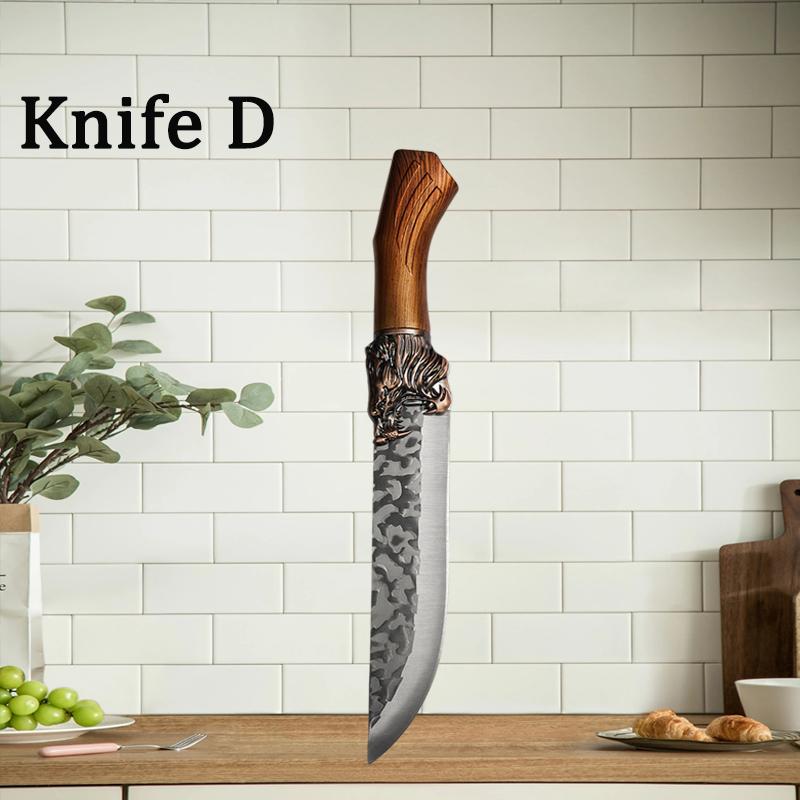 Handmade Forged Kitchen Knife Meat Cutting Knives Boning Knife Multifunctional Kitchen Knives Forge Knives Slicing Knife