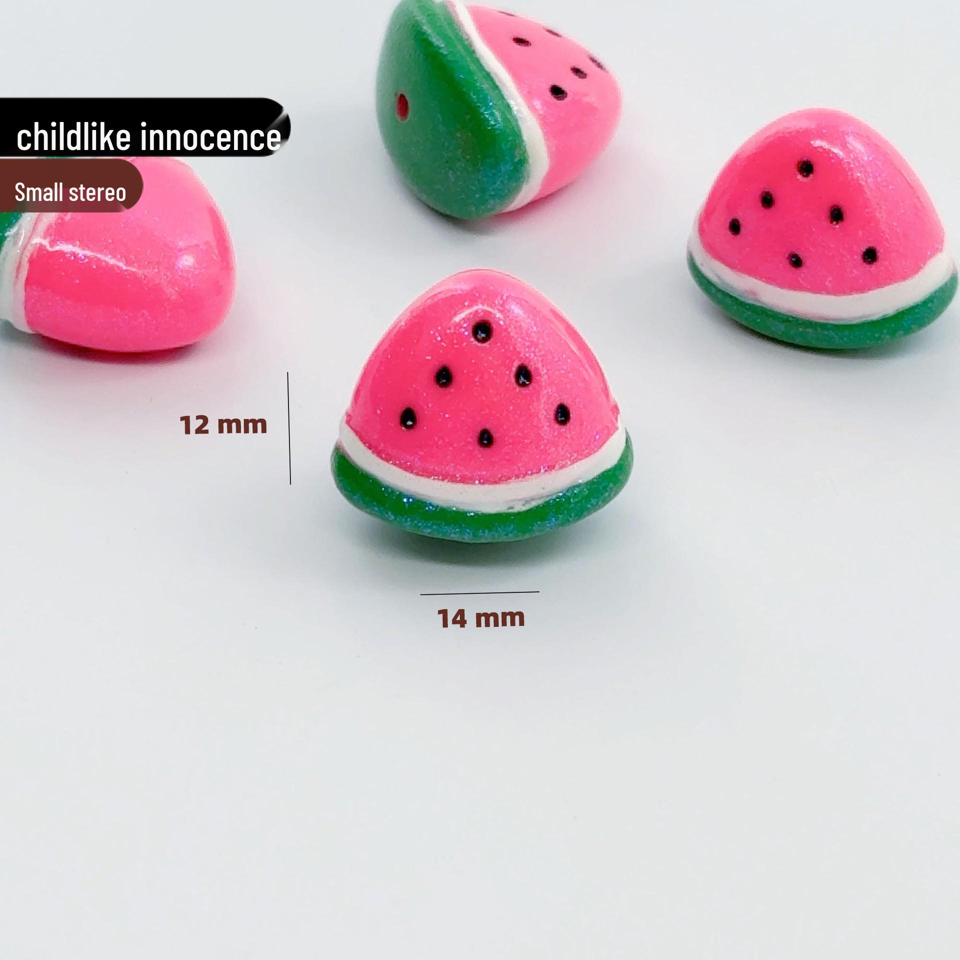 XN Three-Dimensional Watermelon Jewelry Ornaments: DIY Hanging Pendants, Accessories, and Micro-Scene Stickers.