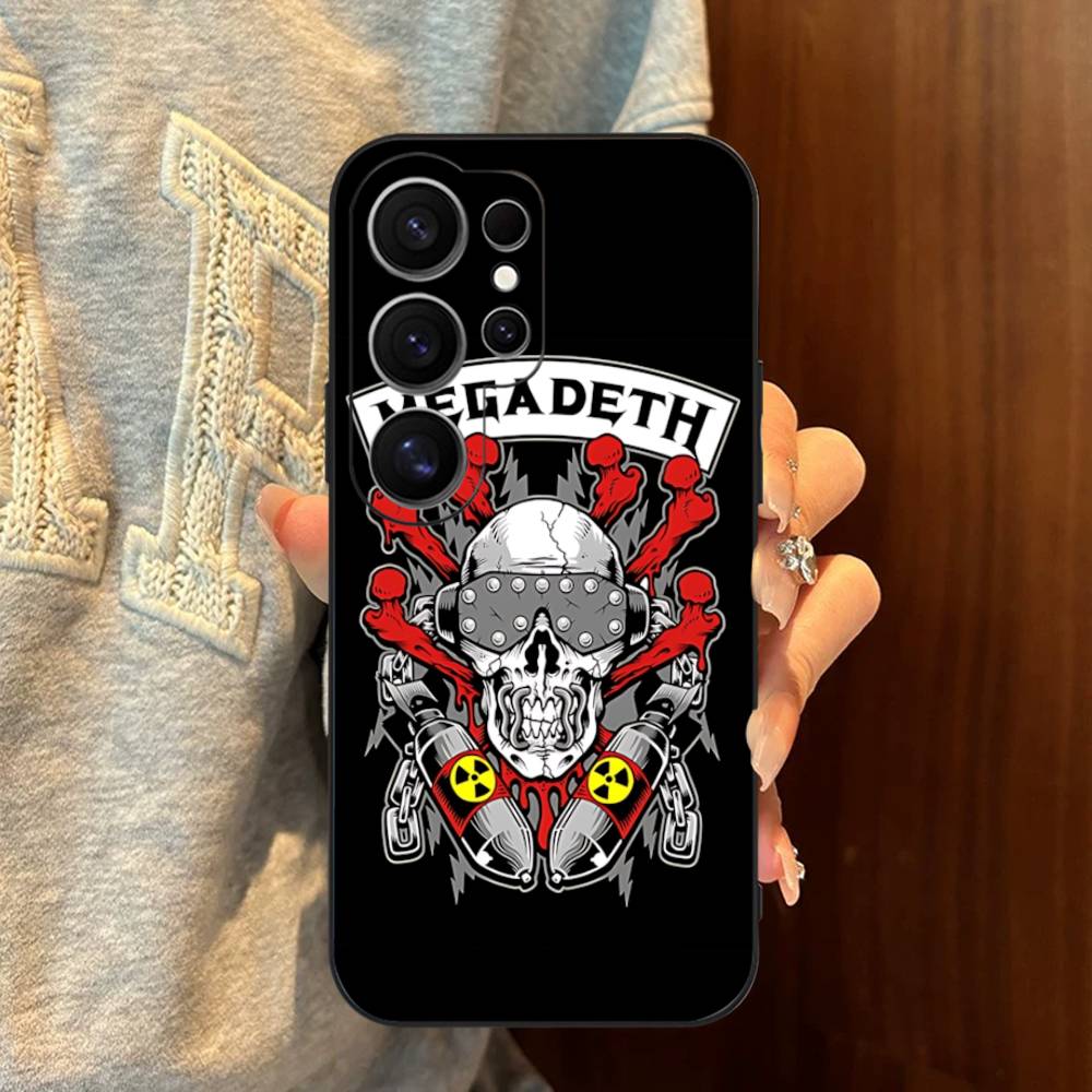 

1pc Band M-MegadethS Rock Metal Phone Case For Samsung S 24 Fe 25 Ultra Plus 20 Lite 21 30 22 23 24 22 Ultra 5G Fundas Samsung S30 plus 5G