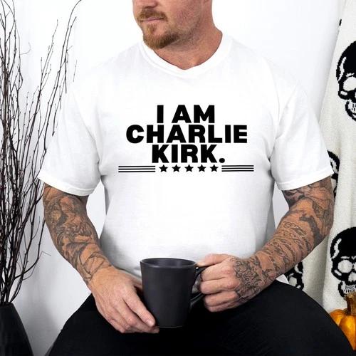 I Am Charlie Kirk Free Legend Multicolor Peripheral Cotton Printed Tshirt Highquality Personalized Fashion Short Sleeved Top