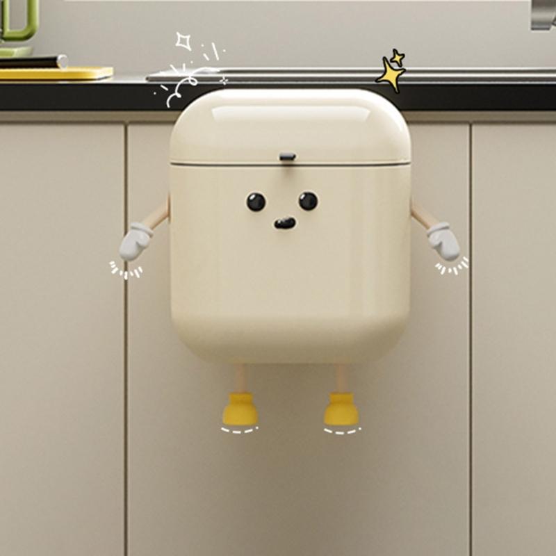 Trash Can Under Counter Kitchen Waste Bin Hanging Garbage Can Large Capacity, Cabinet Door Waste Basket