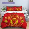 Manchester United F Custom Name Pattern Bedding,Quilt Set Quilt Cover Pillowcase Home Birthday Gift(1 * Duvet Cover + 2 * Pillowcase, Without Core)
