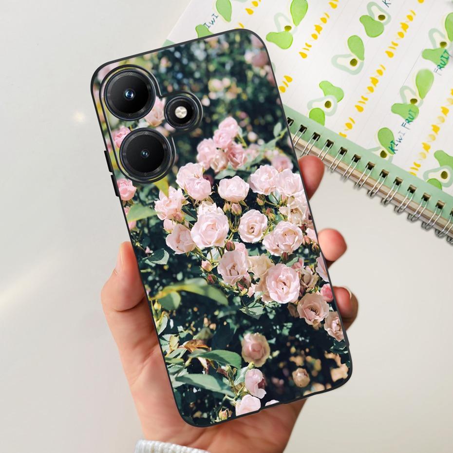 For Infinix Hot 30i 30 Play NFC Phone Case Beautiful Butterfly Flower Painted Soft Silicon Cases For Infinix Hot30 30Play Hot30i
