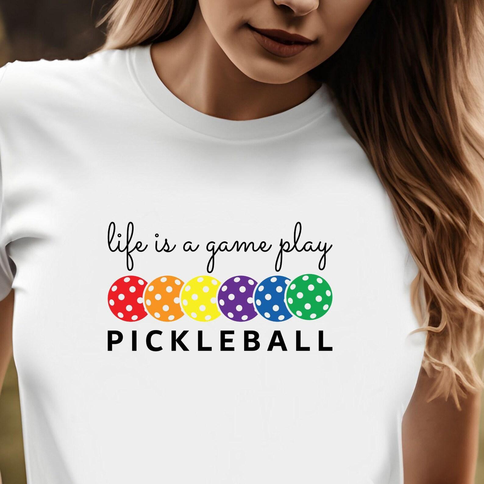 Pickleball T-Shirt, Sports Attire, Game Day Tee, Fun Gift, Team Shirt, Life Is A Game Play Pickleball, 5 colors S