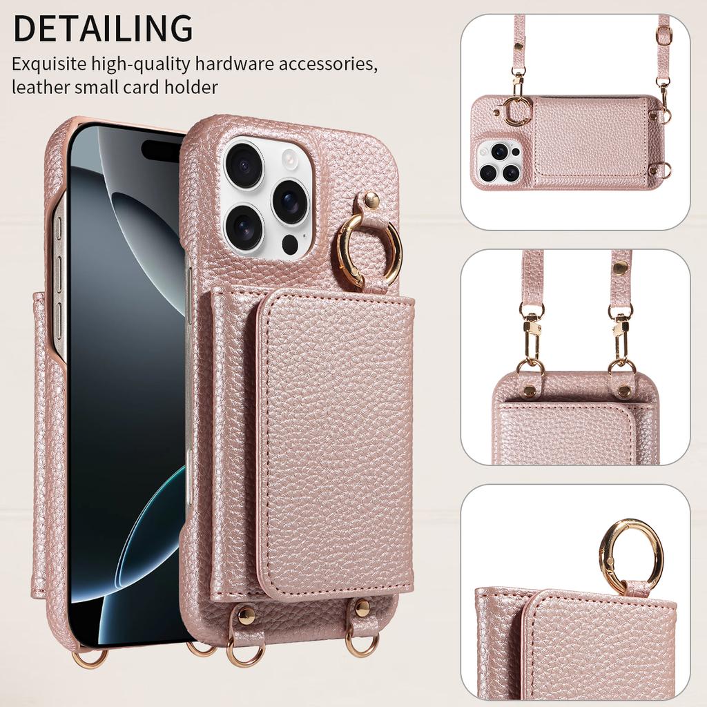 Magnetic Wireless Charging Leather Phone Case for IPhone16promax 16e 15 14 13 12pro Plus Anti Theft Brush Anti Drop Wallet Cover