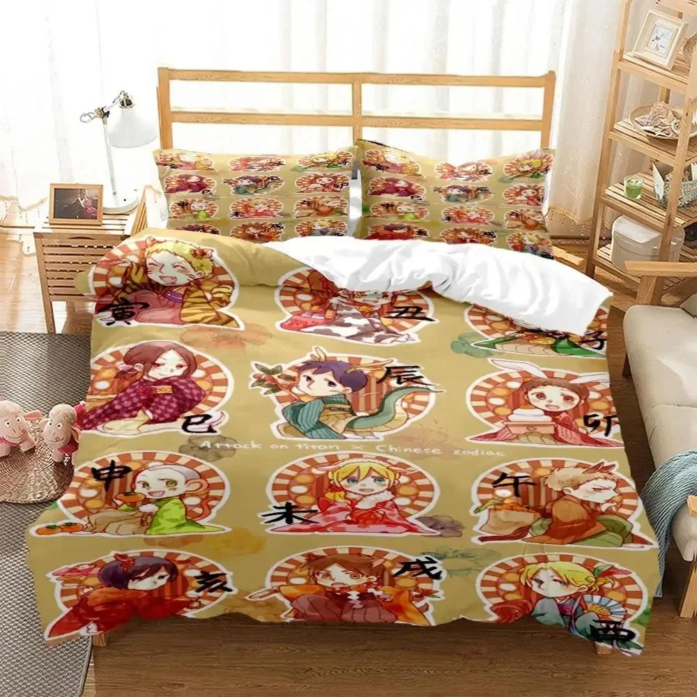 Japanese Anime Polyester Bedding Sets Boys Covers Boys Duvet Cover Set For Teens Bedding Set Cover Pillowcase