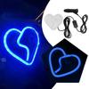 Car environment lighting heart-shaped broken heart shape seven-color neon lights car lighting car interior car lights ambience l