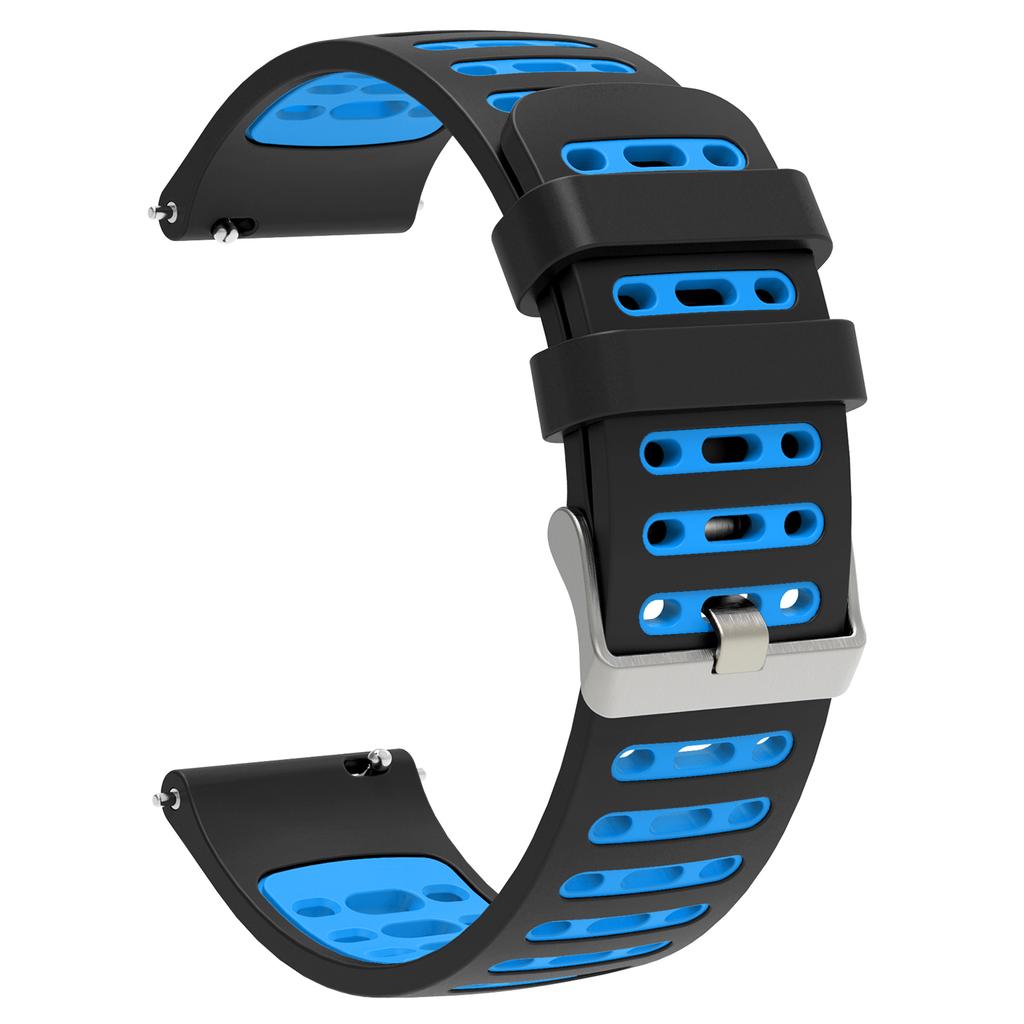 18mm Silicone Band for Huawei Watch GT 5 Pro 42mm/GT 5 41mm/Garmin Forerunner 265S Dual Color Watch Strap