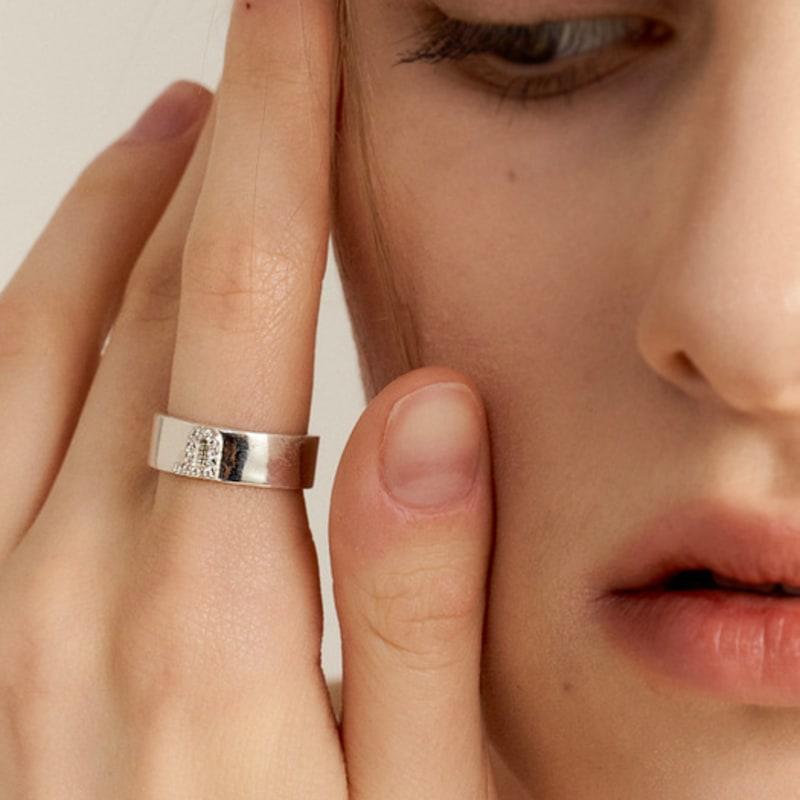 UNI.J [Ir250]Shiny Signature Silver Ring