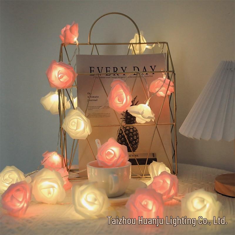 LED Heart Rose Flower String Lights: Romantic Valentine's Day Decoration