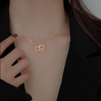 Heart Shaped Necklace, Female Collarbone Chain, Female Minimalist Temperament, Necklace, Female Niche Design, Cool and Cool Style