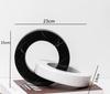 Black and White Marble Circular Knot Statue, Desktop Decoration, Creative Rope Knot Sculpture, Home Decoration Ornaments