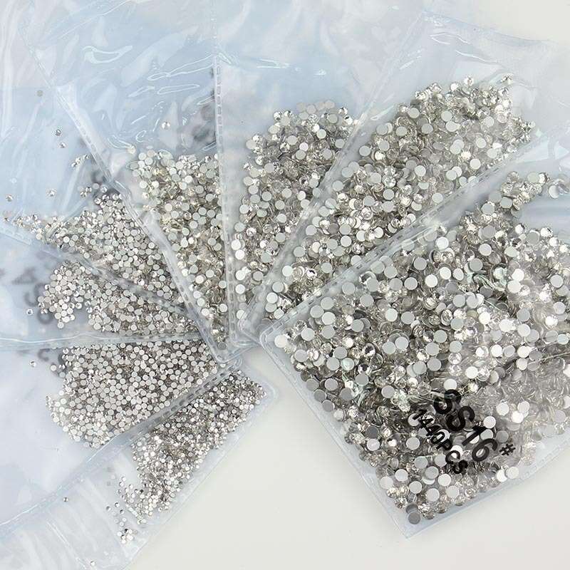 Flat Back Rhinestones, Mixed Sizes Glass Crystal Flat Back Nail Rhinestones, Small Rhinestones For Crafts Nail Face Clothes Shoes