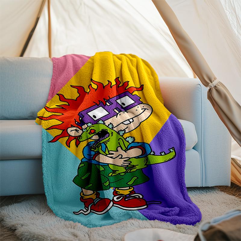 Rugrats Theme Printed Blanket - Perfect for Couch, Bed, Travel & Outdoor Use | Machine Washable, Cozy & Durable.