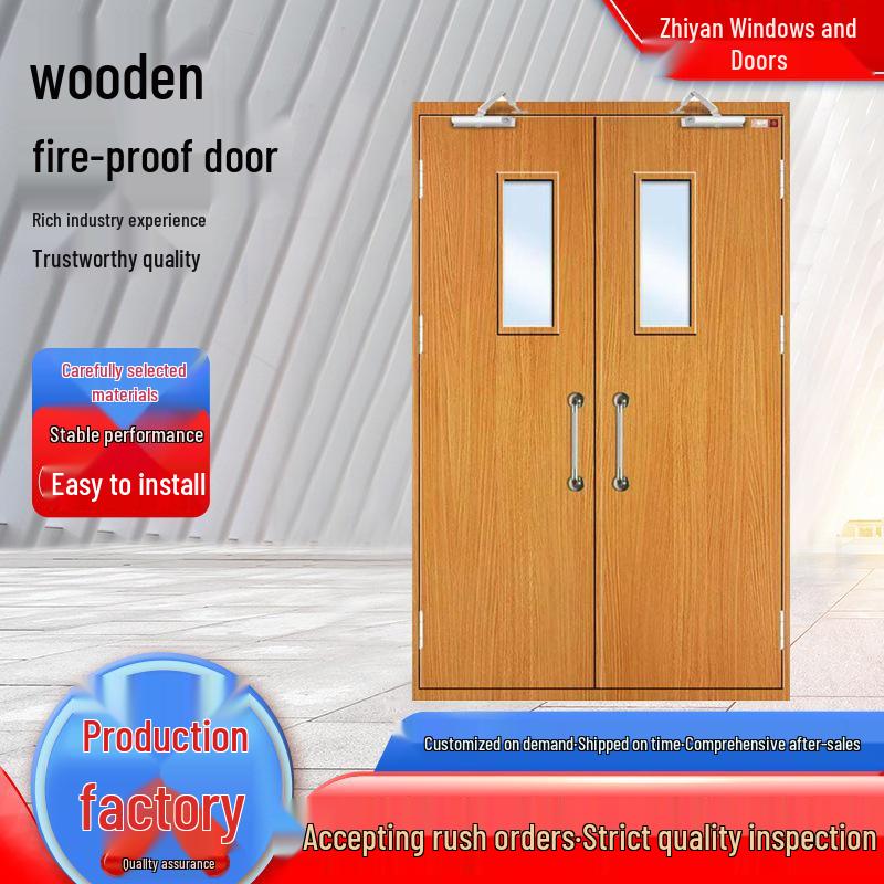 Class A Wooden Fire Door: Mall Passage & Home Interior Anti-theft, Class B Fire-resistant, Silent Design