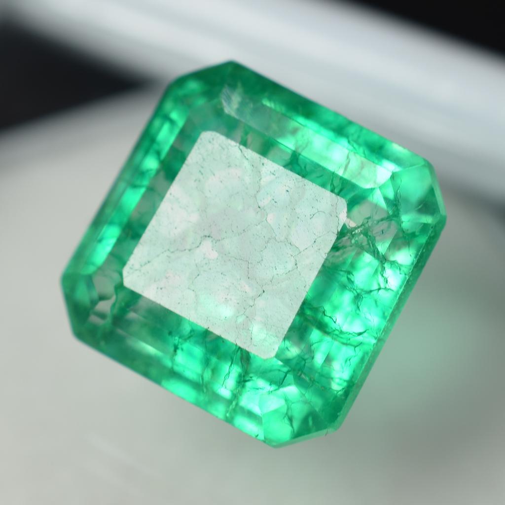 Natural Emerald Green 7.84 Ct Emerald Cut CERTIFIED Loose Gemstone S-1547