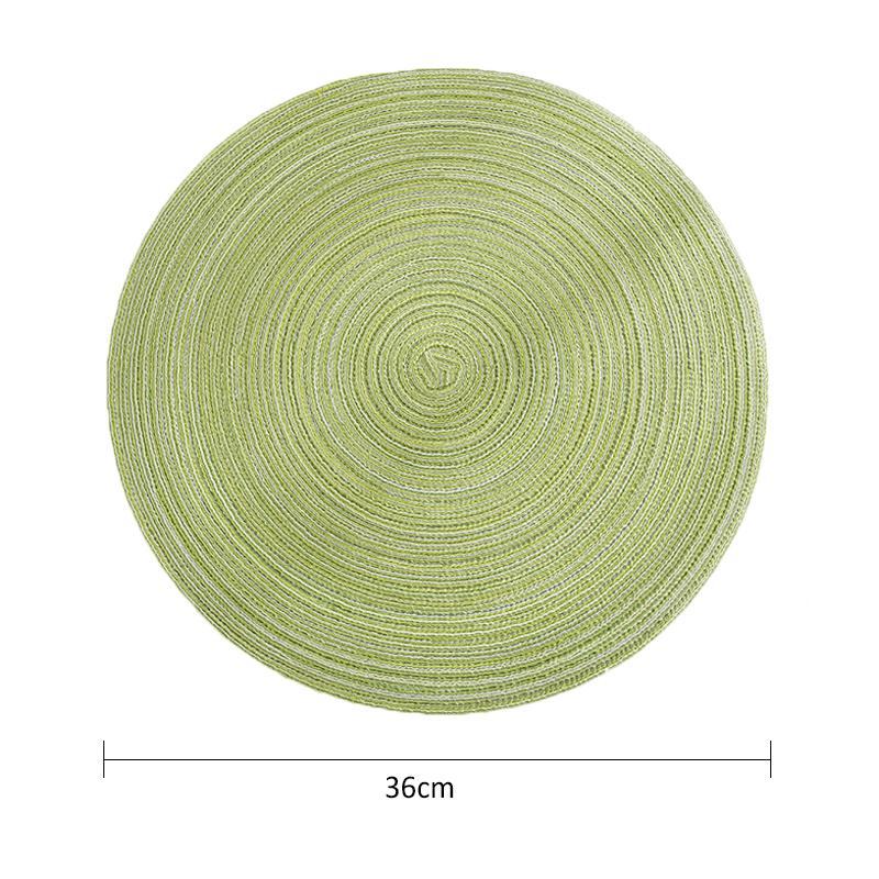 1pcs Woven Round Placemat Table Mat Pad Heat Resistant Bowls Coffee Cups Coaster Tableware Mat Home Decoration Kitchen Tool