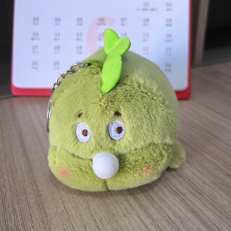 Adorable Bubble Blowing Pig Plush Keychain Cute Stuffed Animal Bag Charm