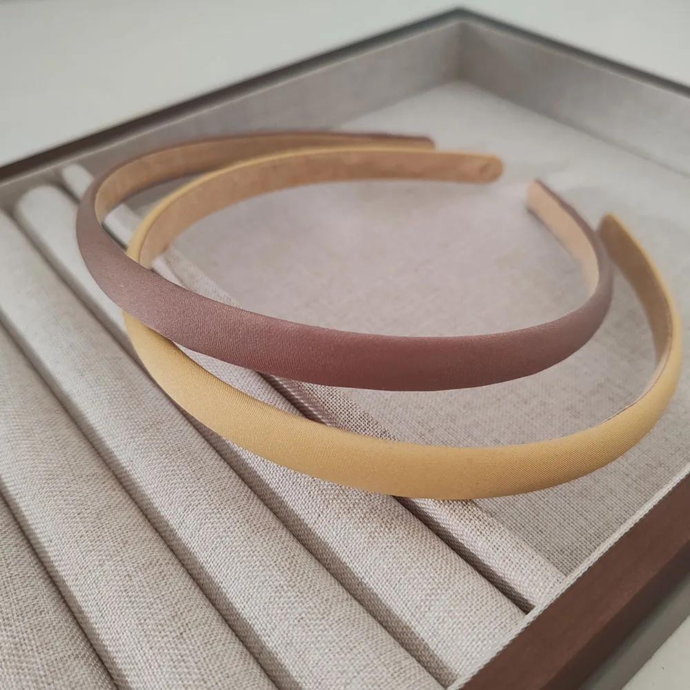 2 Stück Mode 1,2 cm Schmal Solide Lünette Haarbänder Stirnbänder für Frauen Männer Mädchen Vintage Reifen für Waschgesicht Werkzeug Haarbänder Accessoires