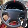 Car Accessories Hand-stitched Black Microfiber Leather 2003-2007 Odyssey 2005-2010 Steering Wheel Cover For Honda Accord 7