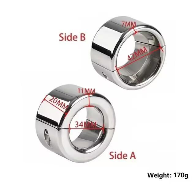 Metal Stainless Steel Scrotum Bondage Pendant Penis Tensioner Delay Exercise Lock Stem Ring Adult Sex Product