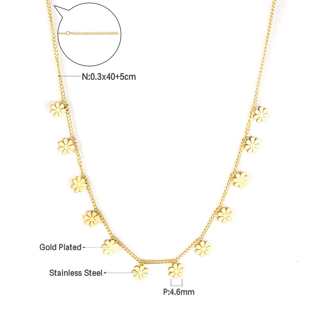 Woman Collier Golden Chains Necklaces Bohemia Star Heart Elegant Stainless Steel Jewelry Trendy