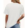 Camiseta de Manga Corta con Cuello Redondo para Mujer Estilo Urbano Moderno Casual Fiesta Primavera Verano Cómoda Moda Top