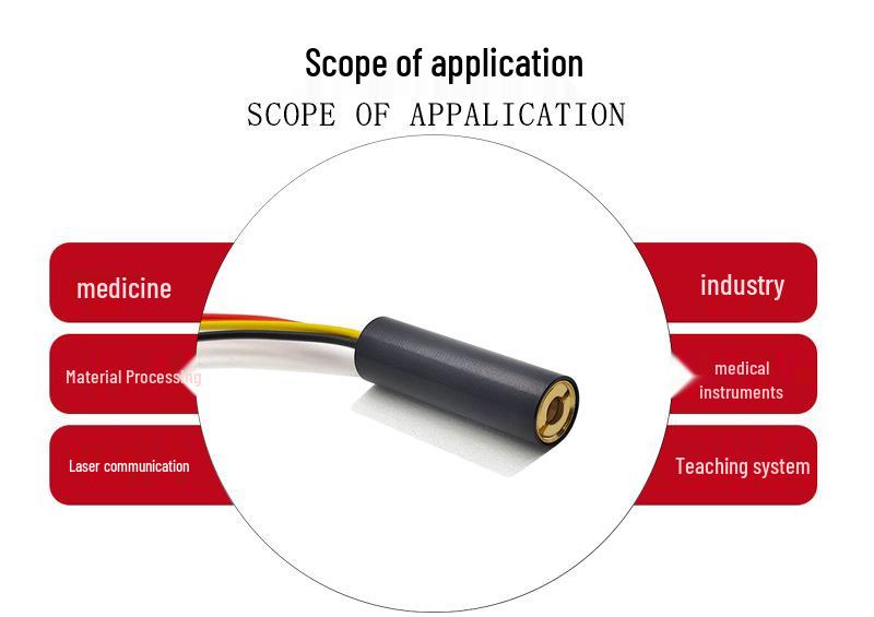 10X30mm 650nm 100mW Modulating Red Laser Module with TTL Signal