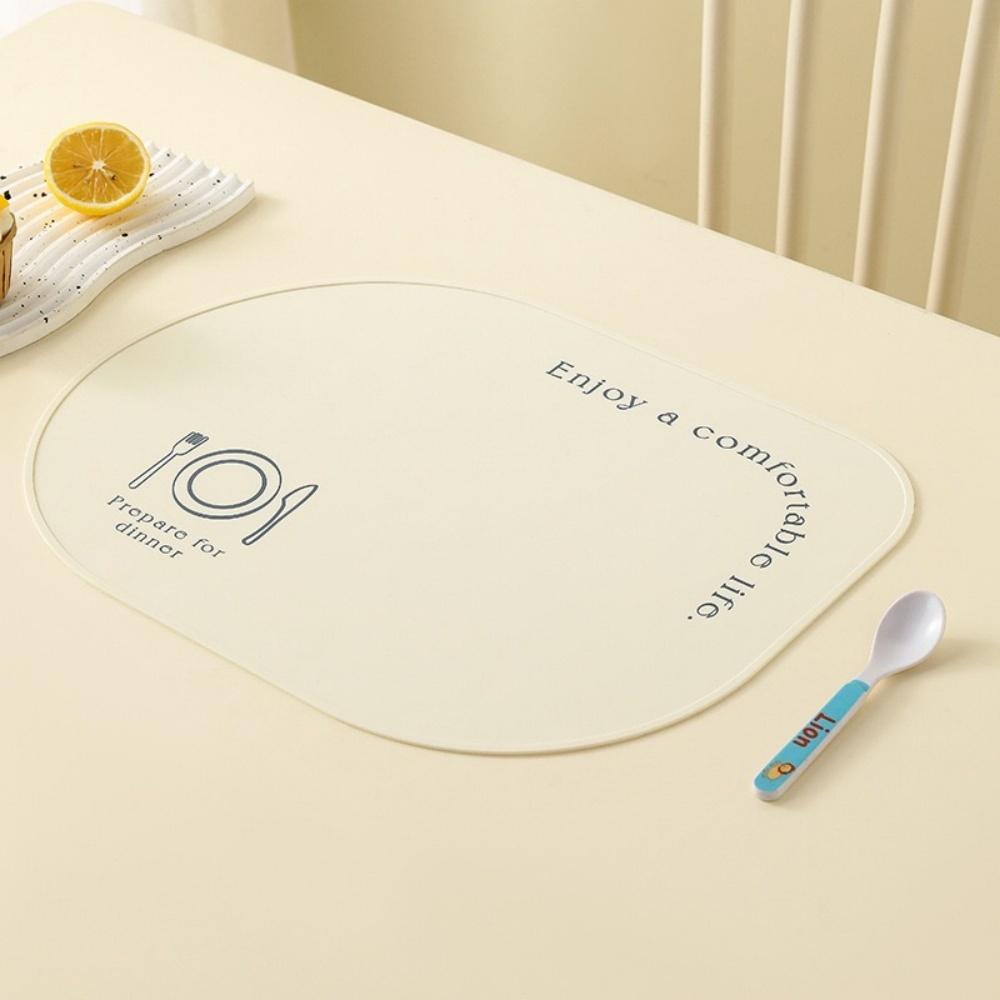 Силиконовые подставки под тарелки, неровные овальные подставки под тарелки, термостойкие и легко моющиеся силиконовые подставки под тарелки, противоскользящие силиконовые подставки под тарелки, 30x40cm белый