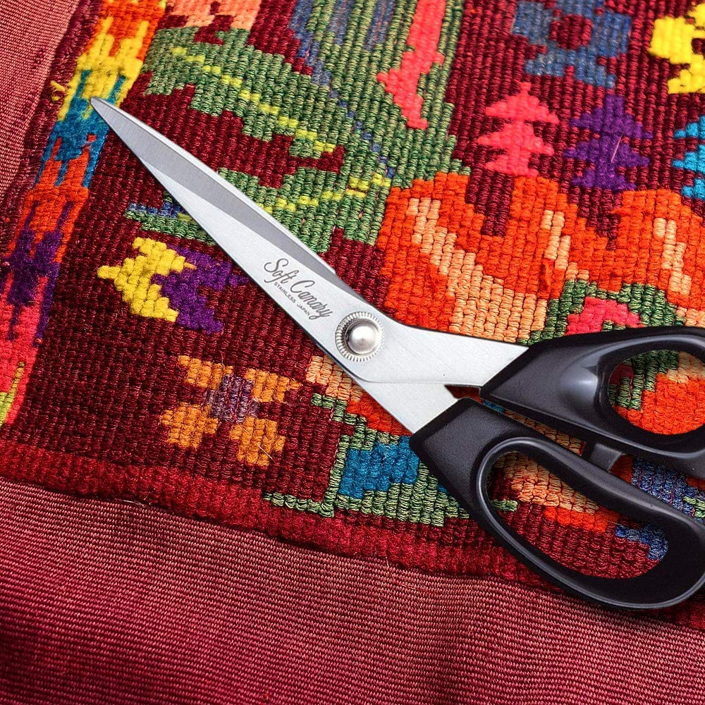 Hasegawa Cutlery Soft Canary Dressmaking Stainless Scissors, 210mm, Steel, Black, S-210H