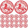 20 Ark Statiska Kinesiska Nyårsdekaler 2026 Hästens År Dekaler PVC Papper Klipp Dekaler För Vårfest Dekoration