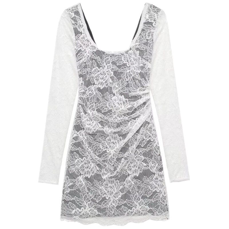 

Fashion Style 2024 Spring New Arrival Women s Clothing Stylish Small Bowknot Decoration Lace Short Dress 2484121 Picture color L