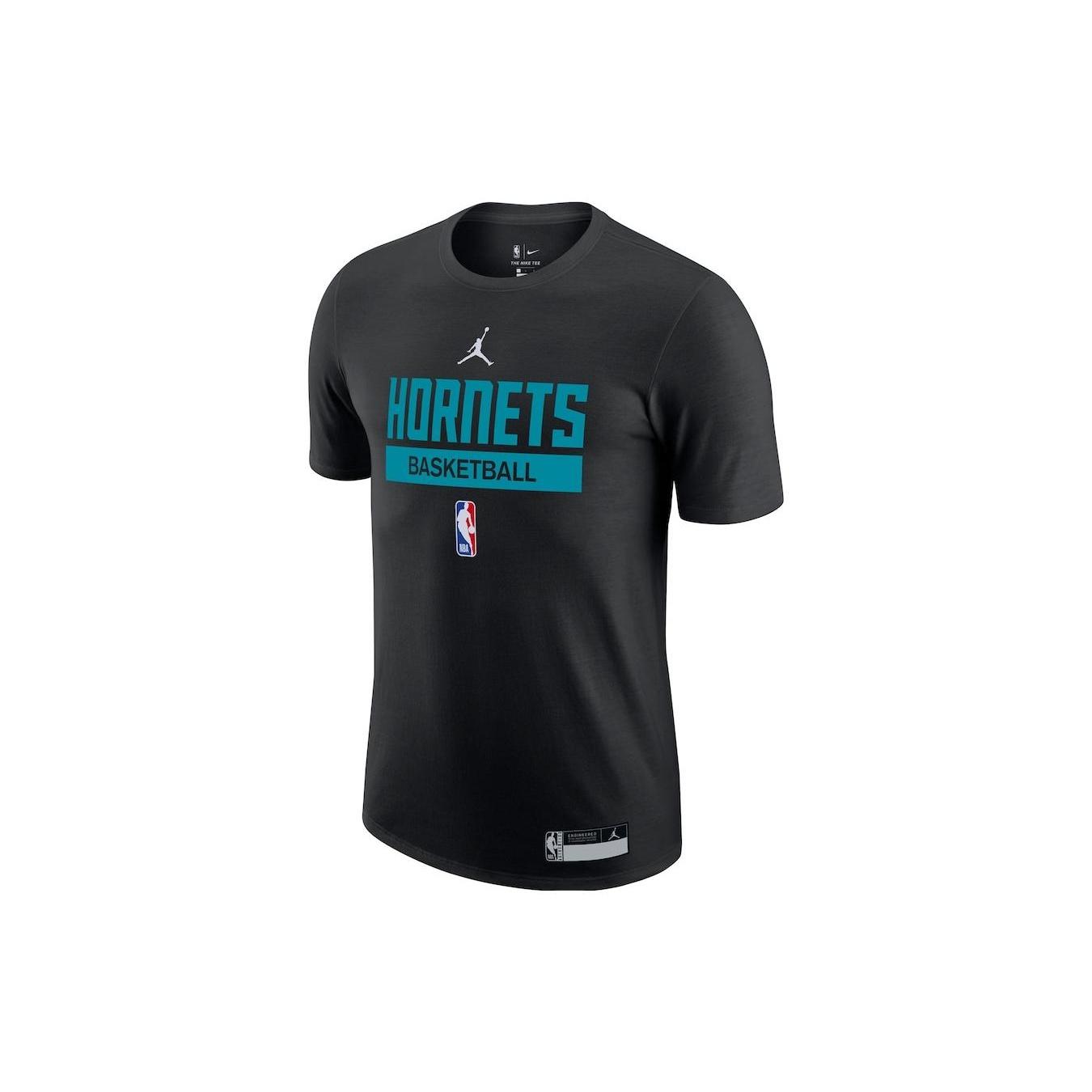 Air Jordan x NBA Charlotte Hornets T-Shirt Black Men s DR6455-010 XXL