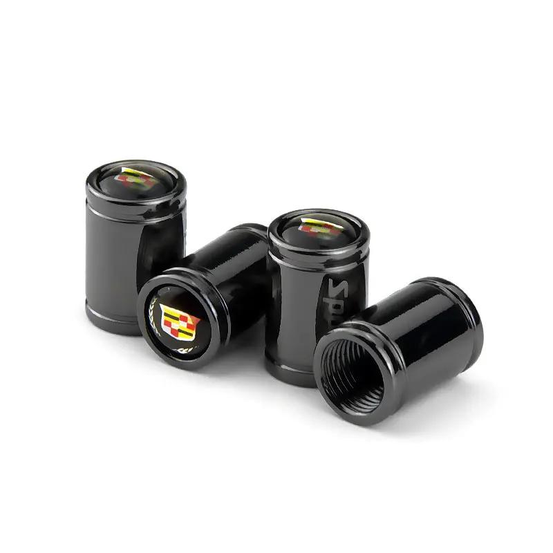 Alloy Tire Valve Cover Wheel Stem Caps for Cadillac Logo Escalade Tiburon Deville Seville XT5 XTS CTS BLS SLS DTS Accessories