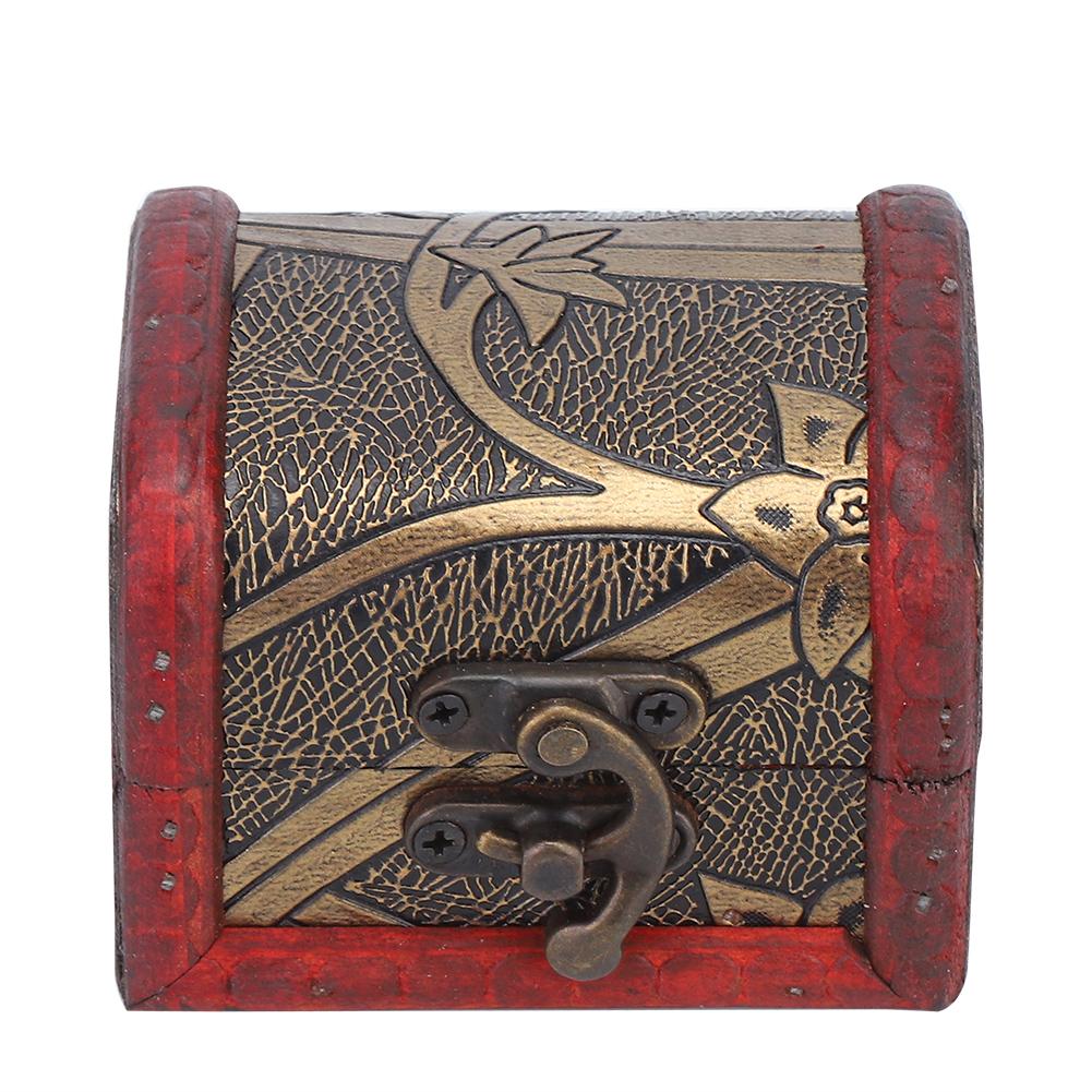  Wooden Jewelry Storage Box with Clasp, Vintage Handcrafted