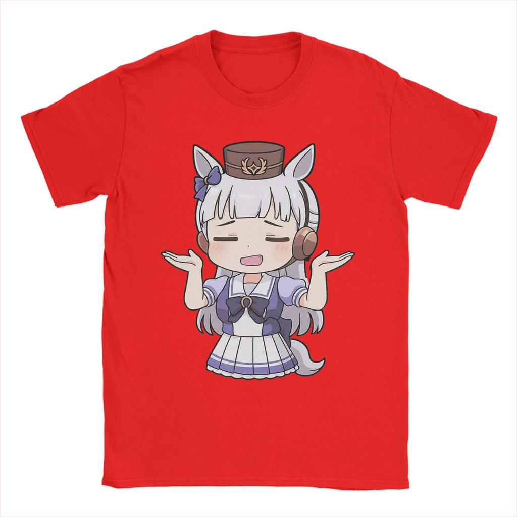 Mens Womens Gold Ship Meme Chibi From Uma Musume Pretty Derby Shirt 100% Cotton Graphic T-Shirt  Clothing Outfits
